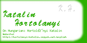 katalin hortolanyi business card